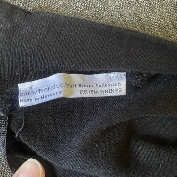 Zara Trafaluc Mini Dress‎ Women's Size Medium Long Sleeve Black - Picture 4 of 9